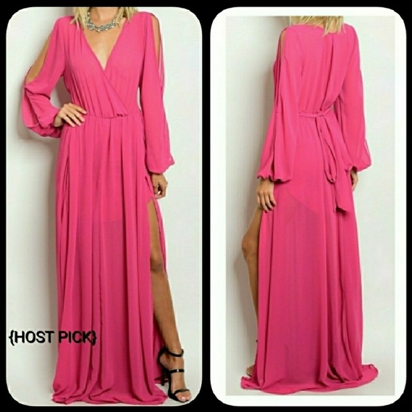 Windsor Dresses & Skirts - Long Pink Flowy Dress